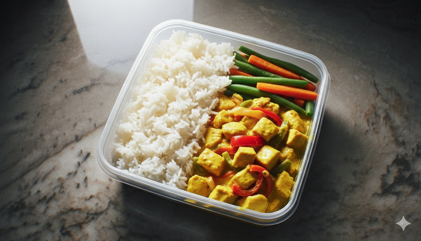 Pollo al Curry + Arroz Blanco